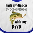 thumbnail image 4 of Inktastic Pack My Diapers I Am Going Fishing with Pop Boys or Girls Baby Bib, 4 of 4