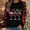 #030-Black, variant on Ounisa Merry Christmas Sweatshirt for Women Christmas Gift Red Wine Glasses Graphic Raglan Plaid Tops Long Sleeve Snowflake Holiday Shirts