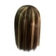 thumbnail image 1 of Peluca de cabello humano castaño liso con línea de cabello pre-arrancado para mujer, 45 cm, 1 of 4