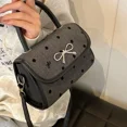 thumbnail image 5 of MBTI Elegante bolso de hombro para mujer, con bonito lazo de lunares, estilo coreano, informal, literario, exquisito, nuevo, estético, 5 of 5