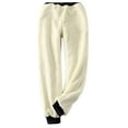 thumbnail image 4 of Kiapeise Women's Winter Track Pants, Sherpa Lined Warm Sweatpants Athletic Loose Hip Hop Joggers Pants, 4 of 7