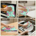 thumbnail image 5 of 2 Pcs Pioneer Flower Floral Print Pattern Kitchen Towels, Funny Microfiber Dish Towel Set, 18" X 26" Tea Towels, 5 of 6