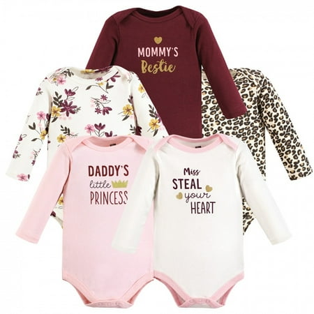 UPC: 0660168198188 | Hudson Baby Infant Girl Cotton Long-Sleeve Bodysuits Steal Your Heart 0-3 Months
