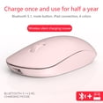 thumbnail image 5 of AnuirheiH M108 Bluetooth Mouse, Rechargeable Slim Silent 2 Modes 2.4G+USB Wireless Mouse, Portable LED Ergonomic Cordless Travel Mouse for Laptop Computer, MacBook, 5 of 5