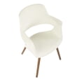 thumbnail image 4 of Lumisource Vintage Flair Mid-Century Modern Chair in Walnut and Cream Fabric, 4 of 4