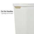 thumbnail image 5 of Mind Reader 40L Slim Laundry Hamper, Clothes Basket, Plastic, Adult 18.5”L x 10.75”W x 23.5”H, White, 5 of 8