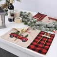thumbnail image 3 of Matsuzay Manteles individuales de Navidad para coche, cubiertos con patrón de árbol de Navidad, posavasos decorativos para bebidas, vajilla, Kits de decoración para fiestas, 3 of 6