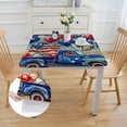 thumbnail image 2 of nygtbtfer Elastic Edged Tablecloth Fit Tablecloths Star Side US Flag Picnic Table Cover for Dinner FireworkBallon Fitted Table Cover up to Tables 46*46, 2 of 8