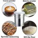 thumbnail image 2 of High Quality Stainless Steel Cocoa Shaker, Icing Sugar Shaker, Cocoa Shaker With Lid And 16 Coffee Cappuccino Templates For Cocoa Powder, Chocolate H, 2 of 4