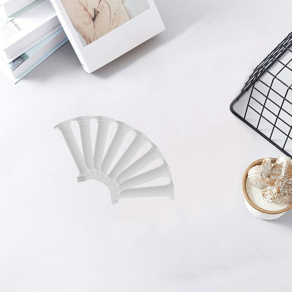 LEORX 16pcs Mini Roman Column Decor White Plastic for Dollhouse Micro Landscape and DIY Projects