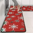 thumbnail image 2 of Kitchen Rugs Sets Of 2,Red Christmas Snowflake Pattern Anti Fatigue Kitchen Mat Rugs Non Slip Washable,Decorative Kitchen Floor Mats for Kitchen,Sink,Laundry,17"x47"+17"x47", 2 of 5