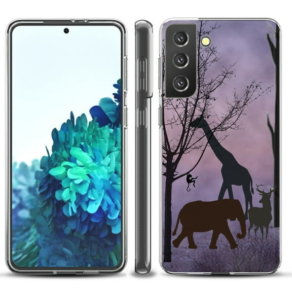 Slim-Fit TPU Protective Phone Case compatible with Samsung Galaxy S21  5G / S21 PLUS 5G, by OneToughShield ® - Twilight Safari