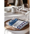 thumbnail image 6 of Independence Day Cloth Napkins Set of 6 Reusable Dinner Napkins, Blue Fireworks Flag Star Buffalo Plaid Cocktail Napkin Washable Table Napkins for Wedding/Holiday Party/Baby Shower 20"x20", 6 of 7