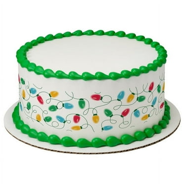 Christmas Lights Edible Image Cake Topper Strips