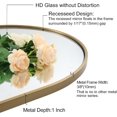 thumbnail image 3 of ANDY STAR Brass Mirror Bathroom, 24x36" Gold Arched Mirror, Arched Bathroom Mirror, Gold Bathroom Mirror Metal Framed, SUS304-Anti-Rust, Tube Frame, 1’’ Deep Set Wall Mounted Vertical, 3 of 9