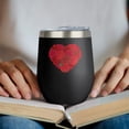 thumbnail image 4 of Rose 12oz Insulated Wine Tumbler with Lid and Straw – Double Wall Vacuum Mug Stainless Steel 304 Interior for Hot & Cold Drinks Coffee, Wine, Cocktails, 4 of 5