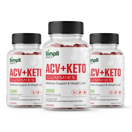 Simpli ACV Ketos Gummies, ACV Ketos SimpliHealth Gummies, 180 Count