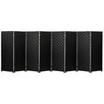 thumbnail image 2 of Red Lantern 4 ft. Short Woven Fiber Outdoor All Weather Folding Screen - 8 Panel - Black, 2 of 6