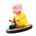 thumbnail image 4 of Adorno solar ANGGREK Pequeño monje Estatua de Buda Que Asiente automáticamente Decoración del Hogar, 4 of 8