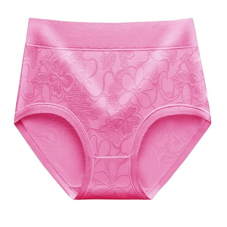 Dasayo Cotton Women s Bras Clearance under $5 Pink Plus Size Comfy Stretch High Waist Underwear Thongs for Women XL