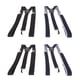 thumbnail image 1 of Tirantes para hombre ANGGREK 4 piezas negro retro 09 pulgadas, 1 of 8