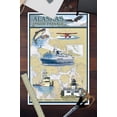thumbnail image 3 of Inside Passage, Alaska, Nautical Chart (12x18 Wall Art Poster, Room Decor), 3 of 3