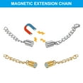 thumbnail image 4 of Uxcell 3.9 inch Magnetic Necklace Extender, 8 Pack Necklace Clasps Chain Extenders Extension, Golden Silver, 4 of 5