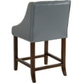 thumbnail image 5 of Home Square Carmel 24" Leather Counter Stool in Light Gray - Set of 2, 5 of 6