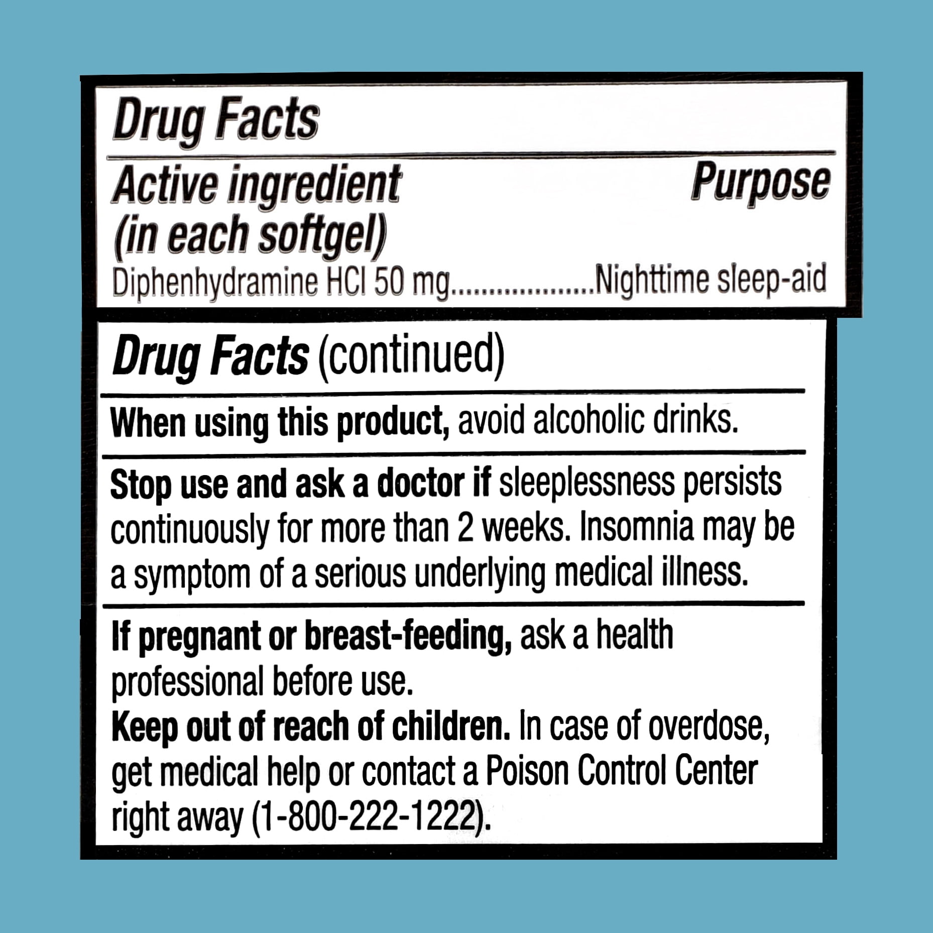 Equate Maximum Strength Sleep-Aid Softgels, 50 mg, 100 Count