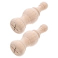 thumbnail image 1 of KONTONTY 2Pcs Khaki Wood Finials for Curtain Rods and Furniture Post Topper Decorative Accents, 1 of 8