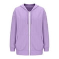 thumbnail image 4 of ChaoHeng 3/4 Sleeve Shirts for Women Fall Clothes,Women's Oversized Hoodie for and Winter Casual Long Sleeved Sweatshirt Pullover,Purple,S, 4 of 6