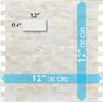 thumbnail image 3 of Acopelo Peel and Stick Mother of Pearl Mosaic Metro Tile Natural White 12" x 12" for Backsplash, Kitchen Wall - 6 Tiles, 3 of 10