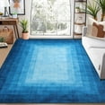thumbnail image 3 of Haperlare Rug Modern Bordered Area Rug for Living Room Dining Room Rug Bedroom Carpet Indoor Non Skid Rubber Backed Rugs,, 9' x 12' Blue, 3 of 7