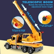Construction Truck Toys for Kids 3-6 Years, Toy Crane Truck for Toddler Boys Age 4-7 Birthday Christmas Gifts