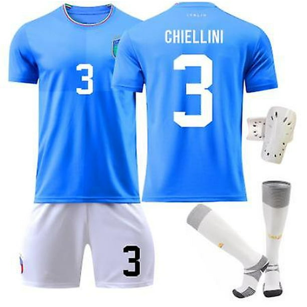 XSBule3A2022 Conjunto de uniformes de fútbol para hombres y mujeres Buffon 1 # Chiellini 3 # Kid's Sport Running Football Jerseys Traje con calcetín Equipo de protección esquí esquí Gafas de esquí