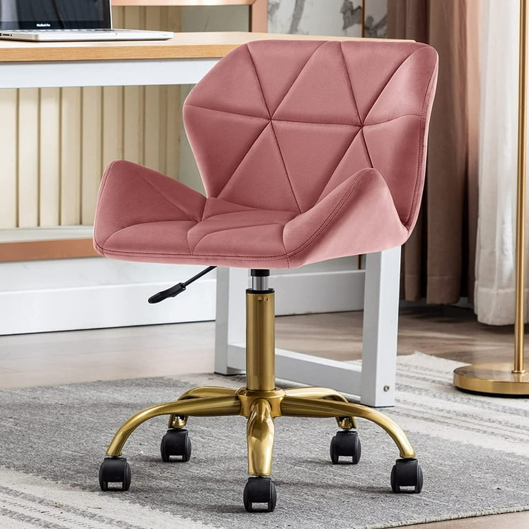 Pink and gold rolling chair sales