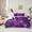 Purple, variant on Homewish Cartoon Gamepad Lover Twin Bedding Sets 7-Piece for Boys, Game Console Bedding Comforter Set, Grey Stripes Abstract Reversible Sheet Sets, Breathable Home Decor