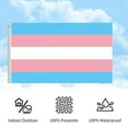 thumbnail image 6 of BVEBJDX Rainbow Pride Flag 3x5 Ft - Lgbtq Outdoor Nylon Banner with 6 Sewn Stripes, Vibrant Fade Resistant Color, 6 of 8