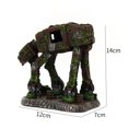thumbnail image 3 of Fish Tank Decorations, Multi Design Optional, Resin Aquarium Ornament, Creative Betta Fish Hide Cave for Aquarium Decorations Home Decor, Robot Dog, Wood House, Castle, Hobbit, Tonneau Or More, 3 of 5