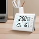 thumbnail image 5 of Reloj Despertador Digital, Reloj Electrónico Pantalla LED Reloj Electrónico Estéreo, Regalo para Amigos y Niños Azul, 5 of 5