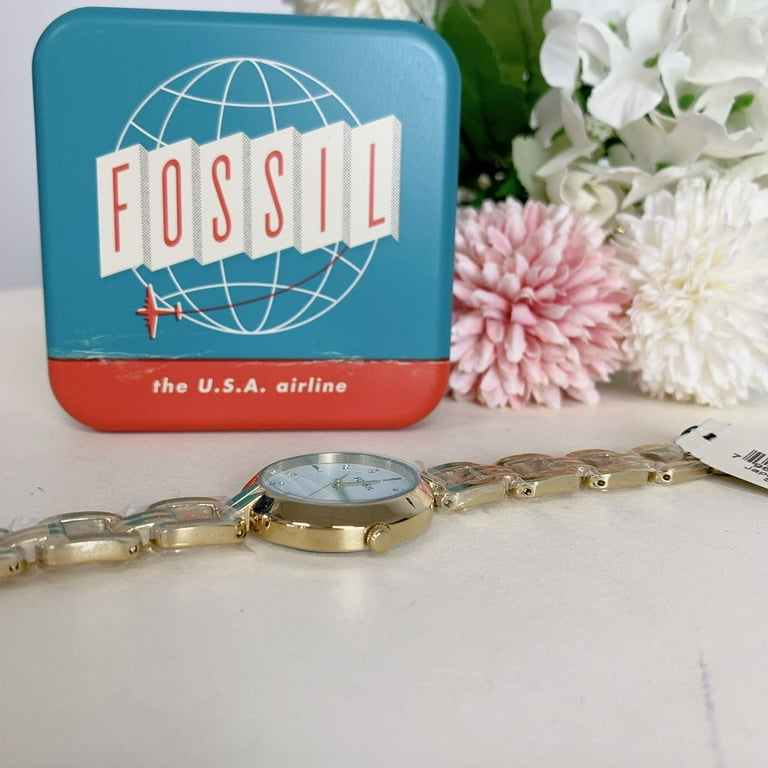 FOSSIL 腕時計 女性BQ3852 ゴールド Fossil BQ3852 Kerrigan Three-Hand Gold-Tone Stainless Steel