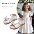 thumbnail image 3 of Sandalias Felix & Flora para niñas pequeñas, de goma blanca, talla 5, 3 of 6