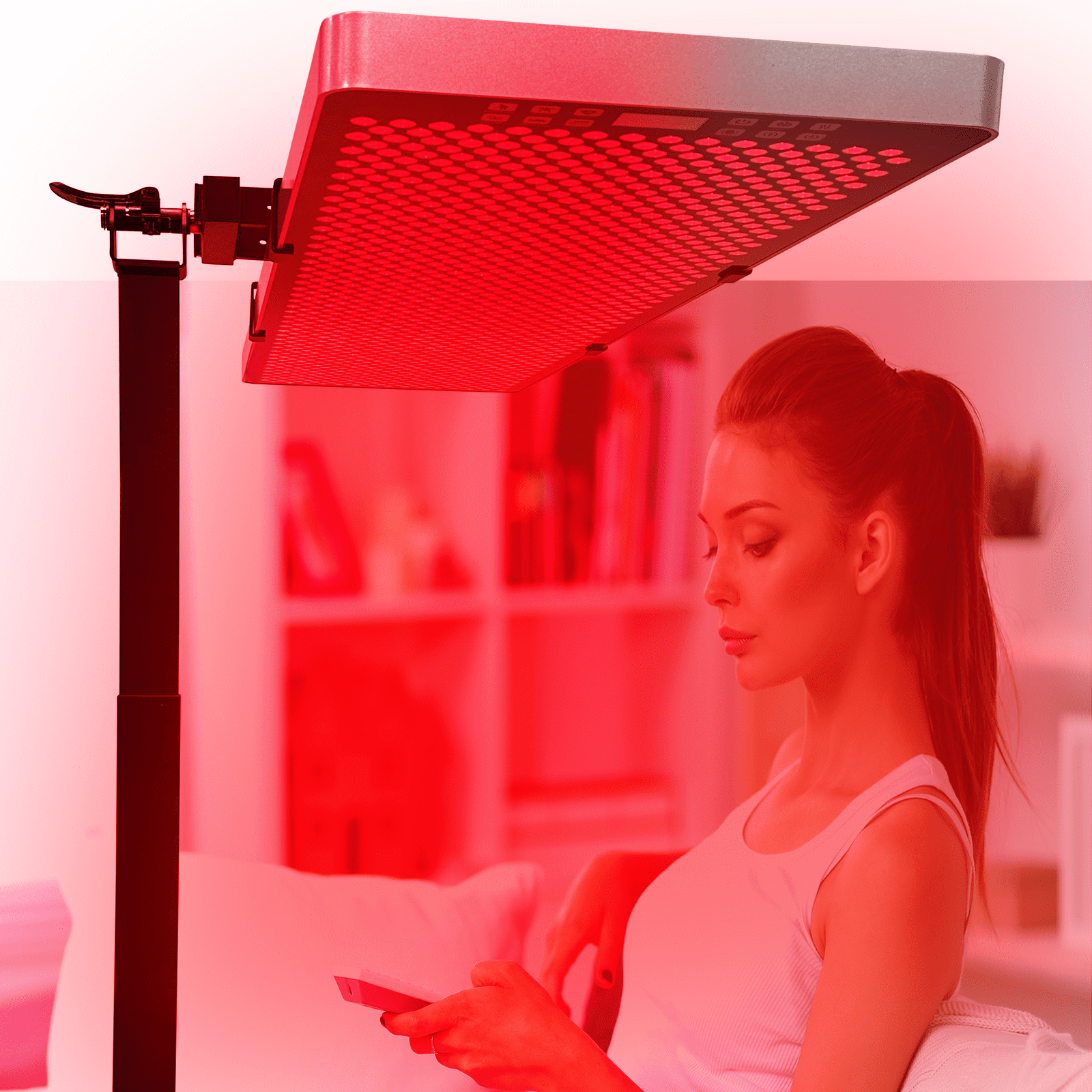 Automatic Powered Horizontal Rolling Stand for EXESAS Red-Light Therapy Panels with Remote Control, (Panel Sold Separately)
