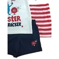thumbnail image 3 of Infant & Toddler Boys Monster Firecracker Shirt & Shorts Pajama Sleep Set 24m, 3 of 3