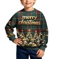 thumbnail image 6 of Frostluinai Boys Christmas Tree Sweaters Lightweight Xmas Party Sweater Tops Crew Neck Long Sleeve Funny Graphic Pullover 5-16 Years, 6 of 8