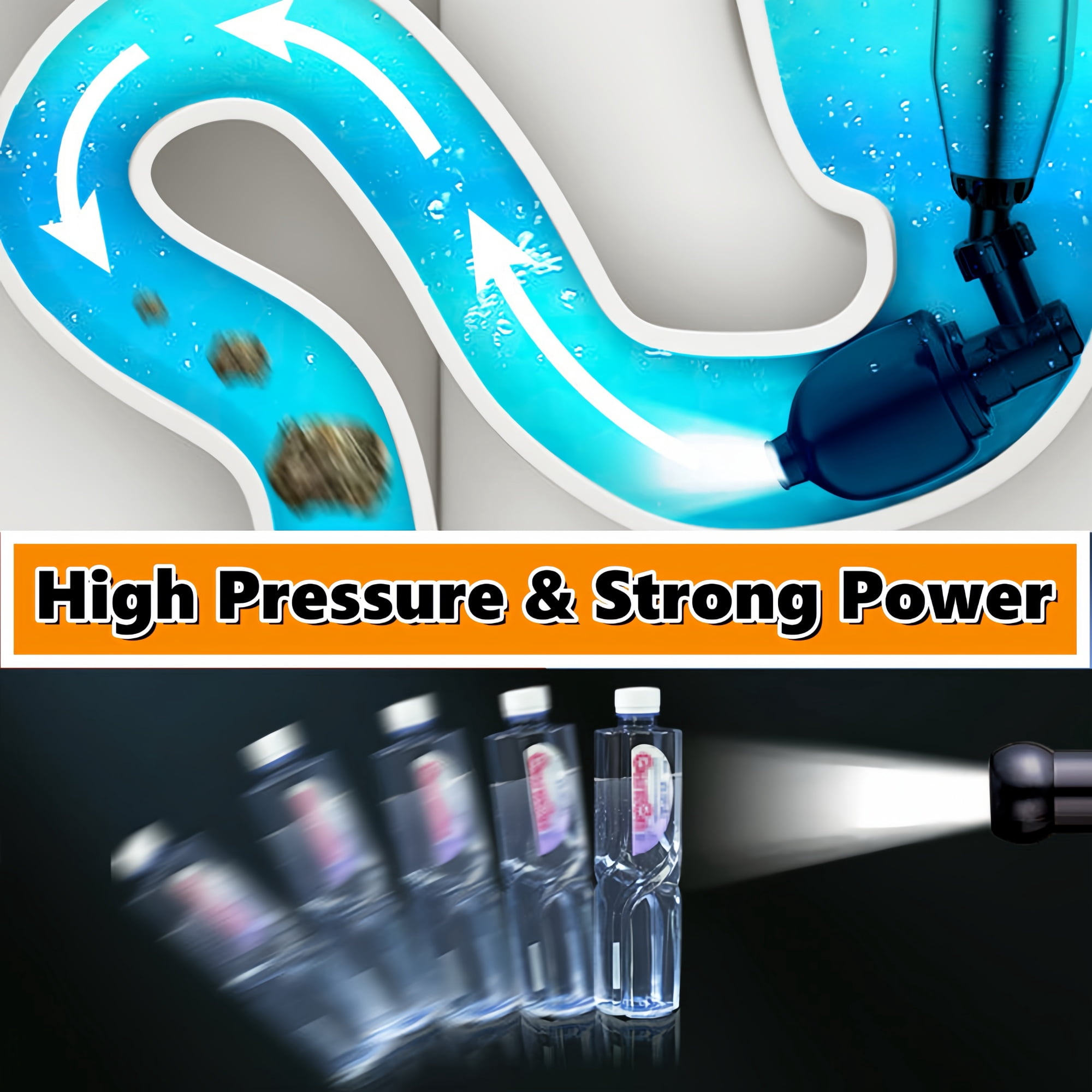 High Pressure Air Toilet Plunger, Air Drain Blaster Pump Plunger, Plunger for toilet, Power Vacuum Plumb Toilet Clog Remover for Kitchen Sinks, Shower Drains,Bathtub, Suction Plunger  Clogging Solver