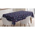 thumbnail image 1 of Fantasy World Tablecloth, Orient Bird with Stars and Clouds at Nighttime, Rectangle Satin Table Cover Accent for Dining Room and Kitchen, 60" X 84", Multicolor, by Ambesonne, 1 of 2
