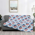 thumbnail image 2 of Rateoe Donut with the USA Fag Pattern Flannel Throw Blanket, Ultra-soft Blanket for Bed, Couch, Car, Hypoallergenic Anti-pilling blanket-50"x40"(Horizontal), 2 of 6