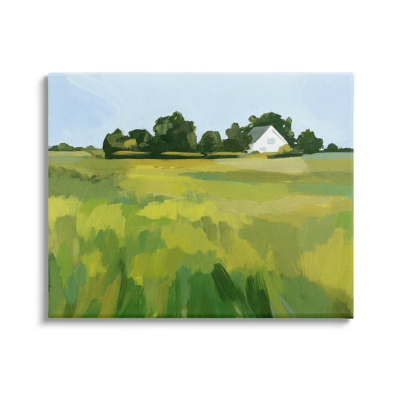 Stupell Countryside Meadow Abstract Painting Landscape Painting Gallery Wrapped Canvas Print Wall Art