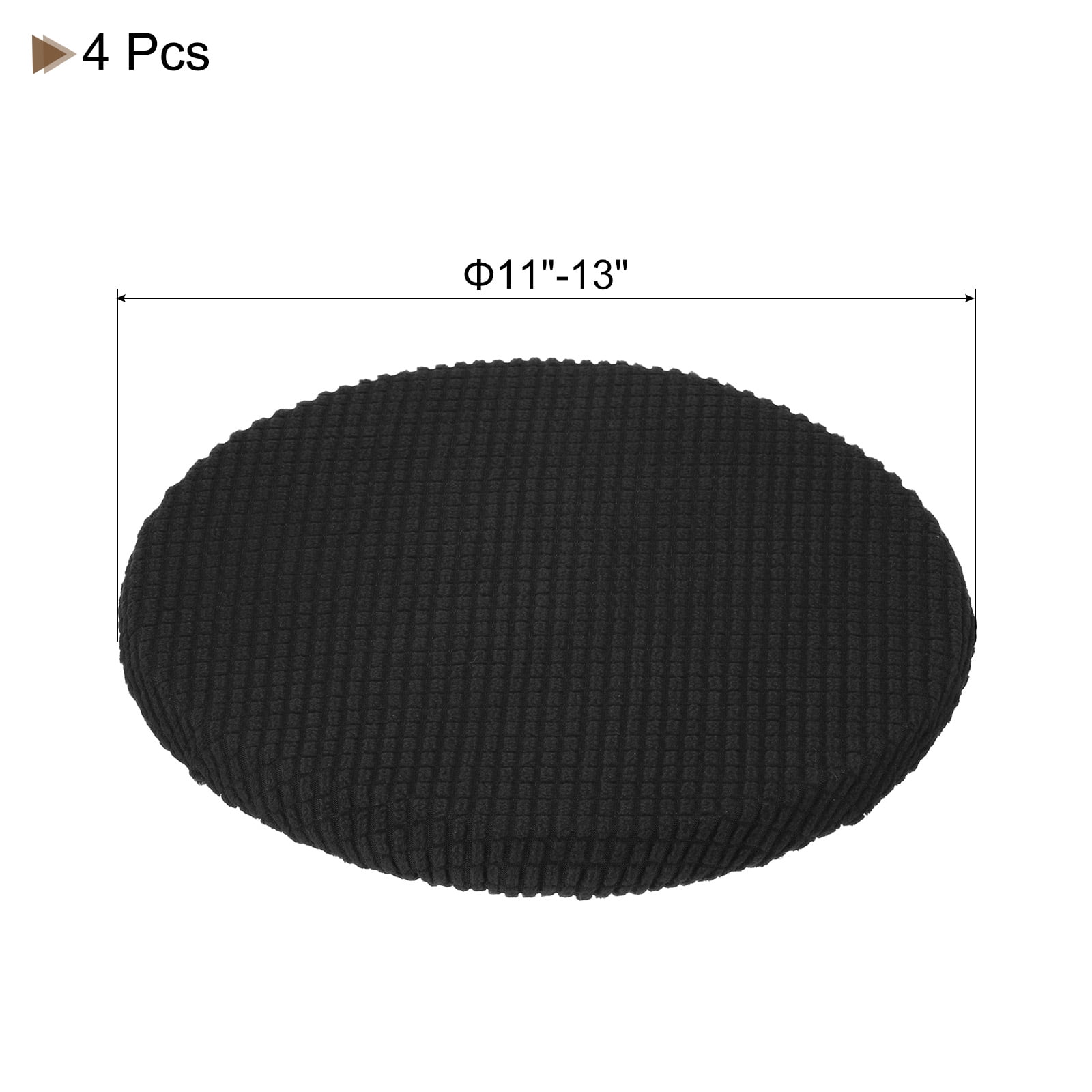 Unique Bargains Table Self-Stick Screw Hole Covers Stickers Black
